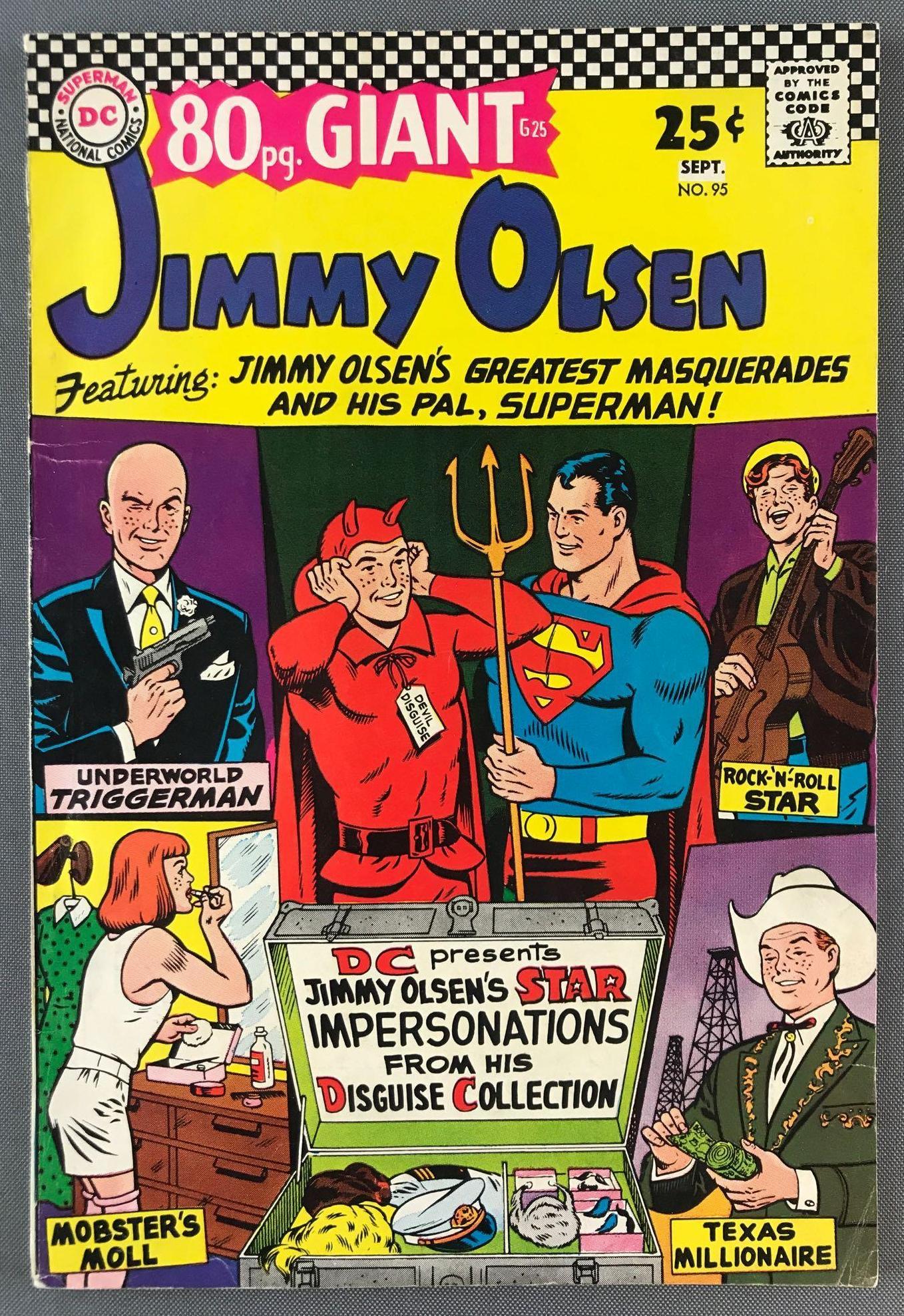 DC Comics Giant Supermans Pal Jimmy Olsen No. 95 Comic: Aug./Sept. 1966, Silver Age, $.25, bagged and boarded