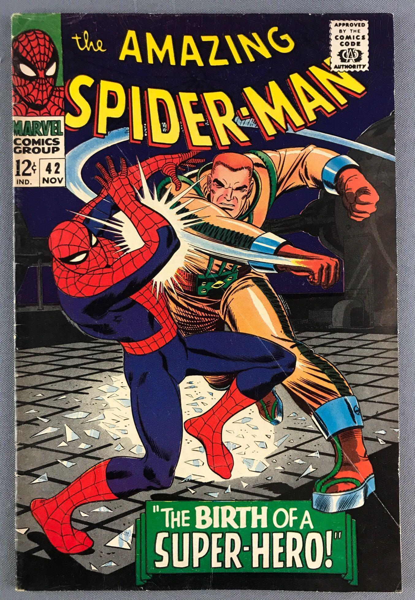 Marvel Comics The Amazing Spider-Man No. 42 Comic Book: 1st Complete Mary Jane Watson Appearance (3rd if you count the partials), November 1966, Silver Age, $.12, bagged and boarded