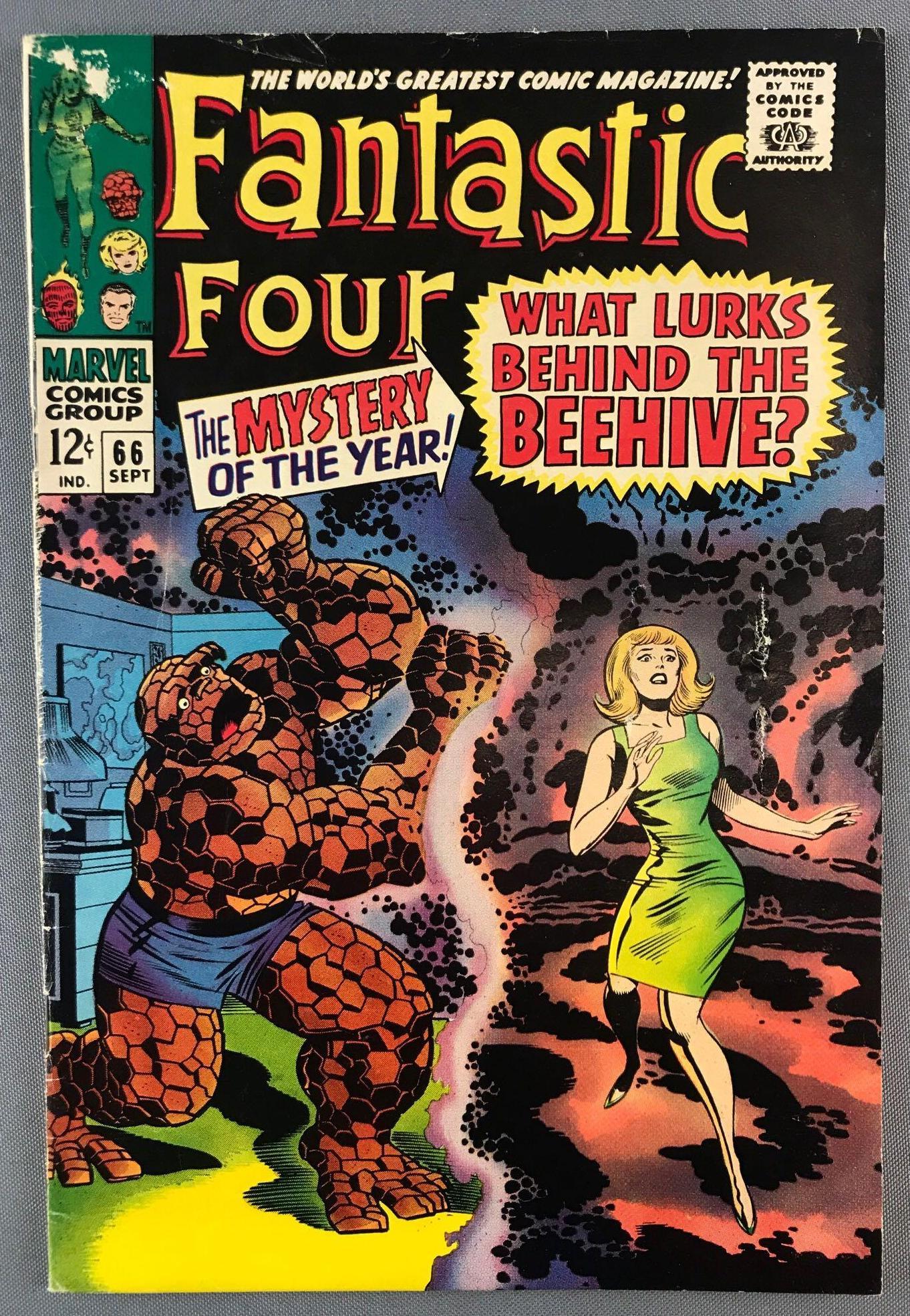 Marvel Comics Fantastic Four No. 66 Comic Book: Origin of Him (Warlock), September 1967, Silver Age, $.12, bagged and boarded