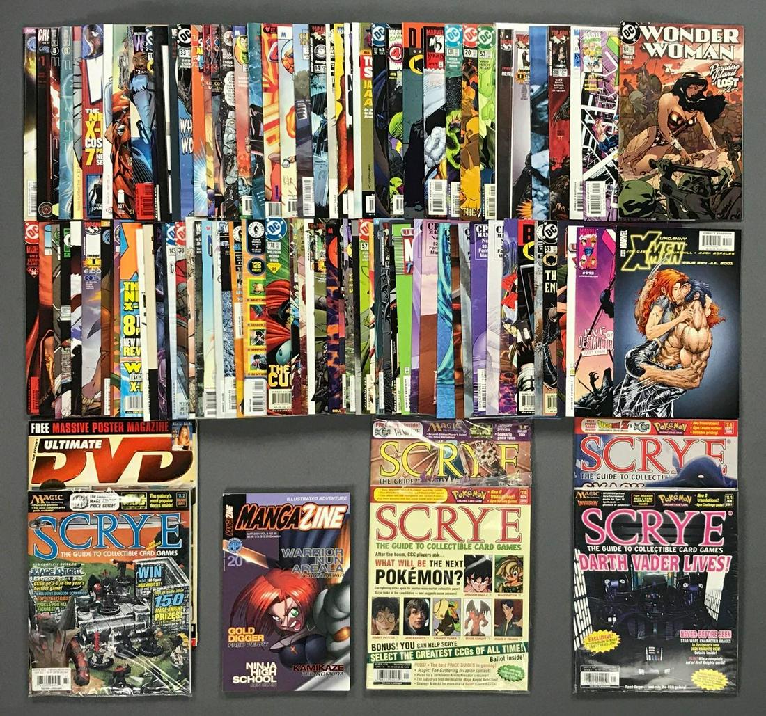 Group of approximately 150 assorted comic books and: Includes Marvel, DC, Dark Horse and more featuring Superman, X-Men, Batman, Wonder Woman and more. Includes duplicates.