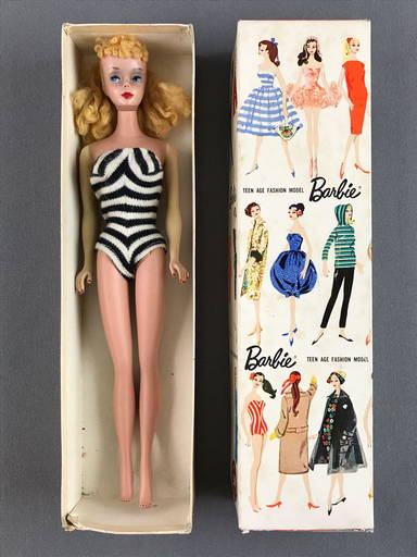 1957 Mattel Barbie Doll In Original Packaging