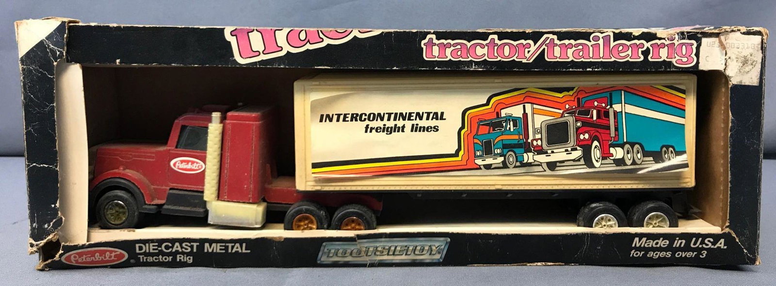 Tootsie Toy Peterbilt die cast metal tractor rig: 1981, In original packaging