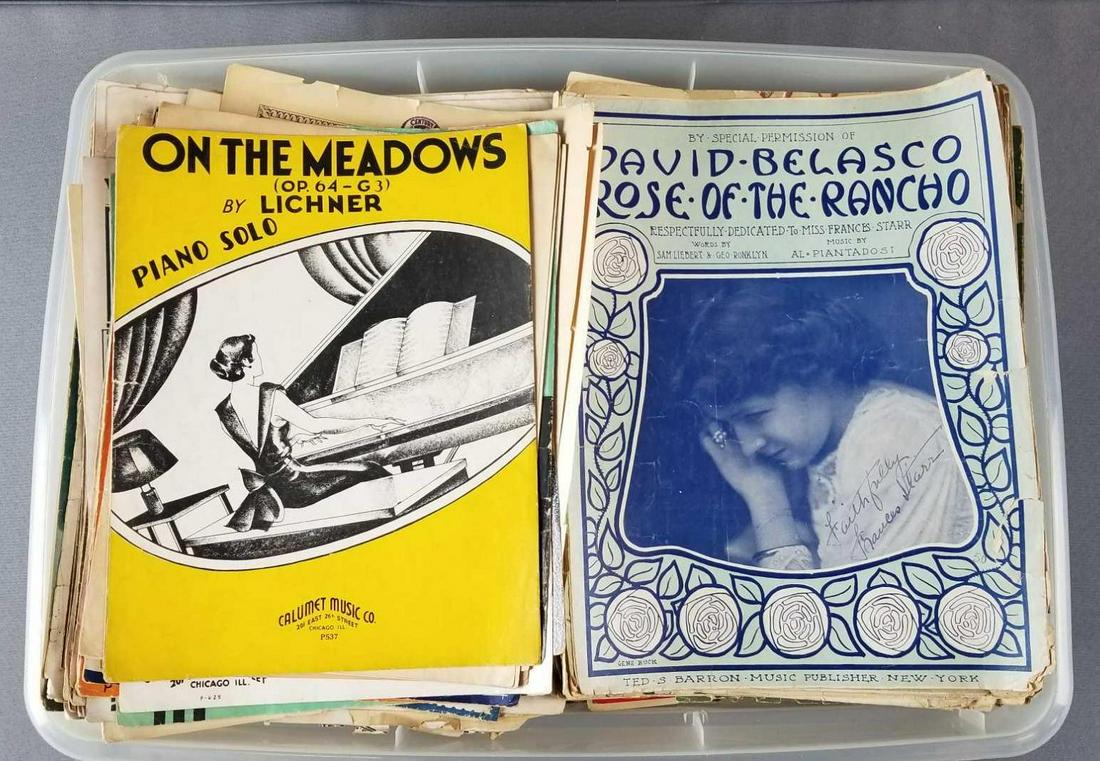 Large group of vintage sheet music: Condition consistent with age and use.