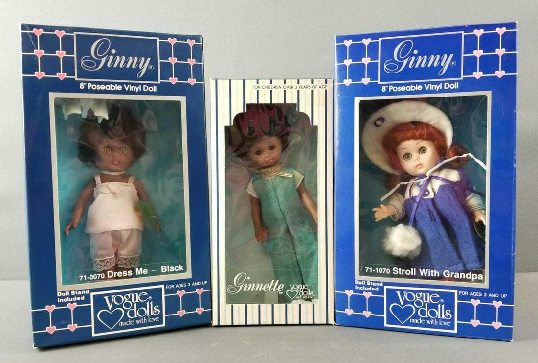 Group of 3 vintage Vogue Dolls in original boxes Feb 06, 2021