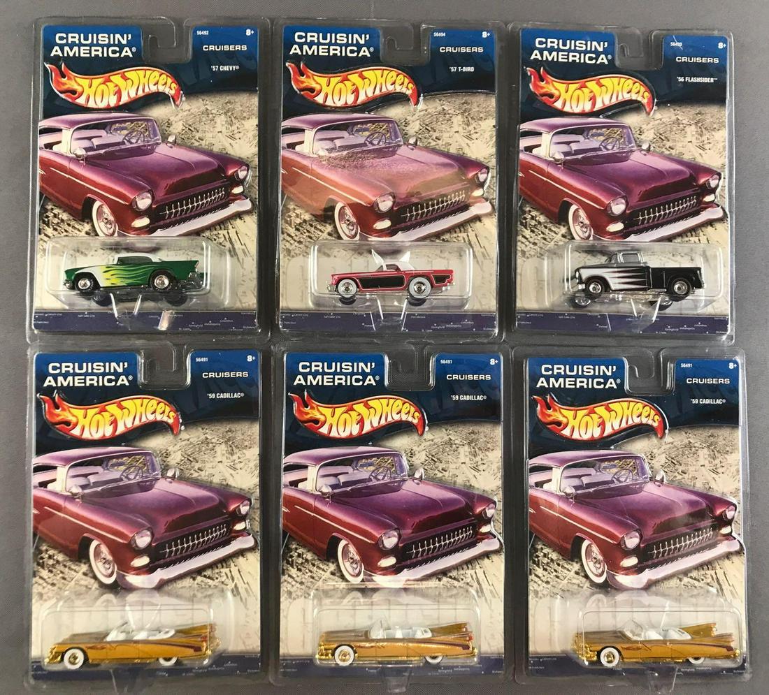 Group of 6 Hot Wheels Cruisin America die-cast vehicles (1 of 5)