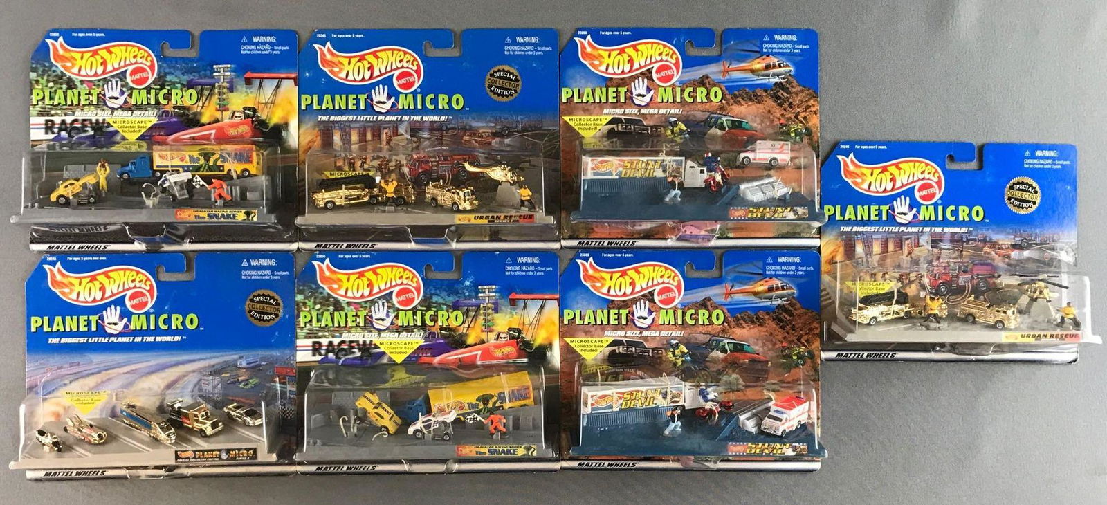 Group of Hot Wheels Planet Micro die-cast vehicles (1 of 6)