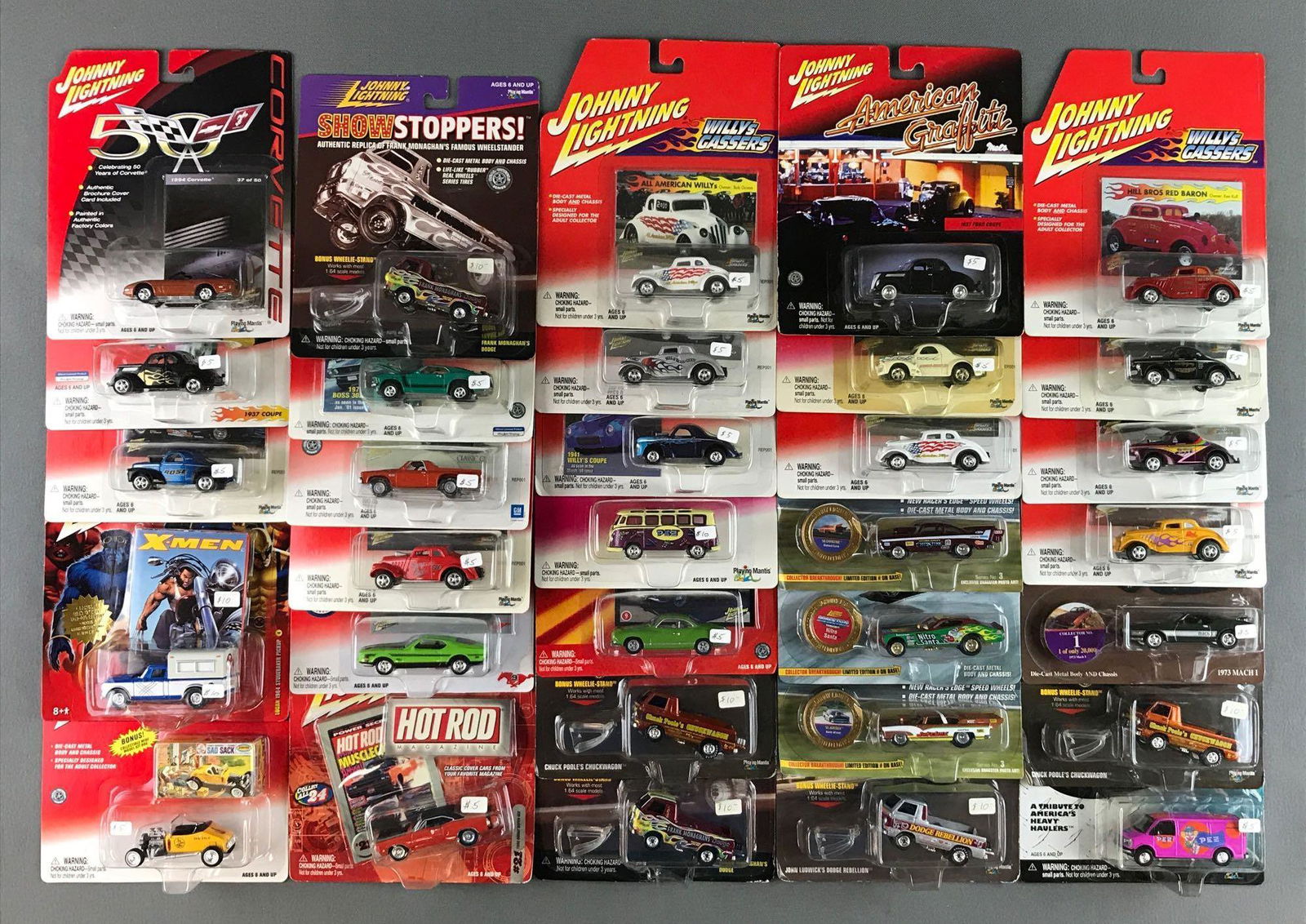 Group of 32 Johnny Lightning assorted die-cast vehicles (1 of 3)