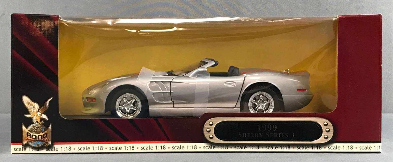 Yat Ming 1999 Ford Mustang Shelby Series 1 die-cast: 1:18 scale, new old stock.