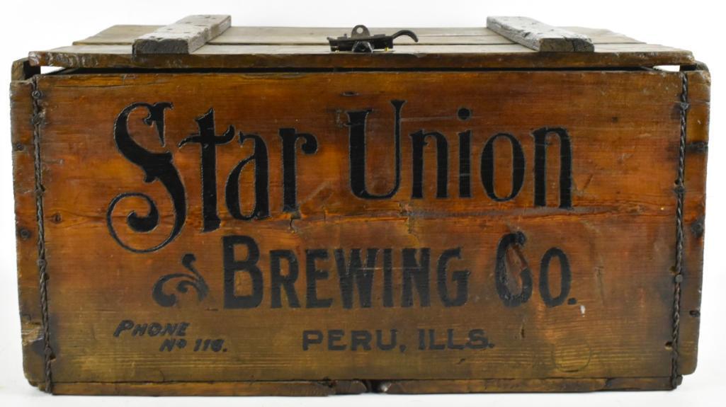 Vintage Star Union Brewing Co. Advertising Wood Crate (1 of 4)