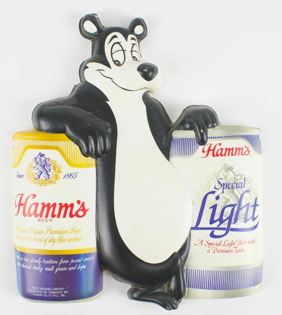 Vintage Hamms Beer and Light Beer Advertising Vacuum: 10 1/4 x 11 1/2 inches