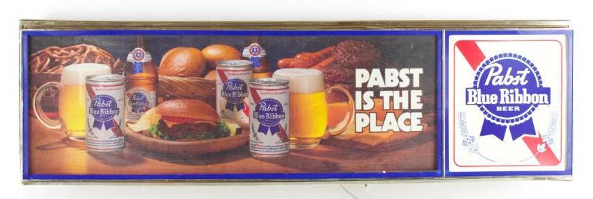 Vintage Pabst Blue Ribbon Light Up Advertising Beer (1 of 2)
