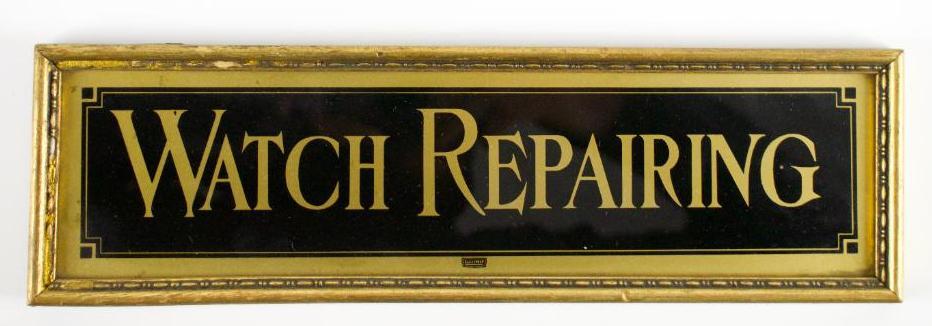 Antique Reverse Painted Glass Watch Repairing Glass (1 of 4)