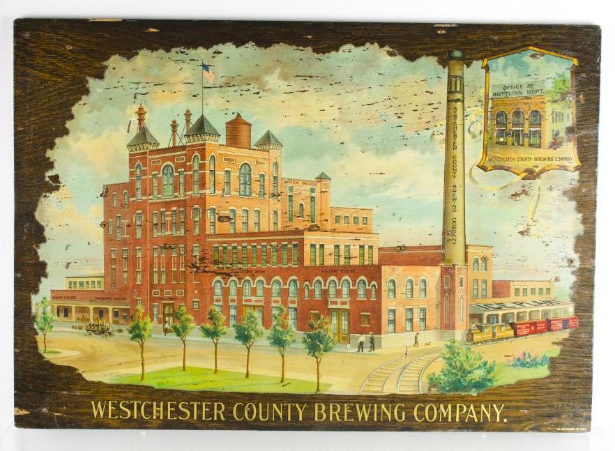 Antique Westchester County Brewing Co. Factory Sign (1 of 3)