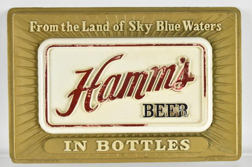 Vintage Hamms Beer Advertising Countertop Sign (1 of 2)