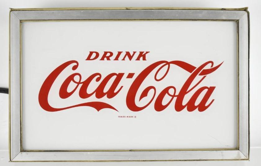 Vintage Coca Cola Light Up Advertising Reverse Painted (1 of 3)