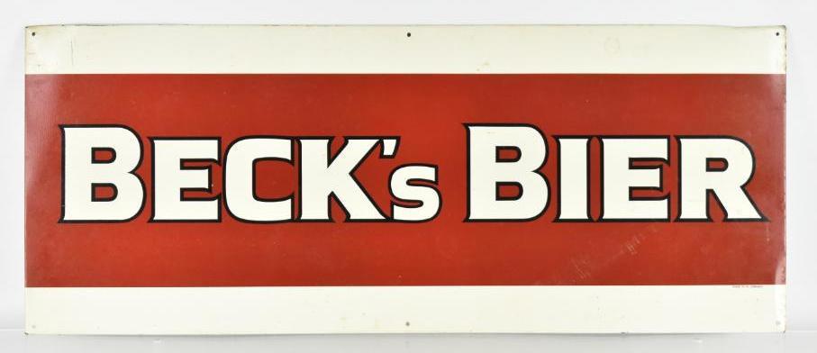 Vintage Becks Bier Germany Advertising Metal Beer Sign (1 of 3)