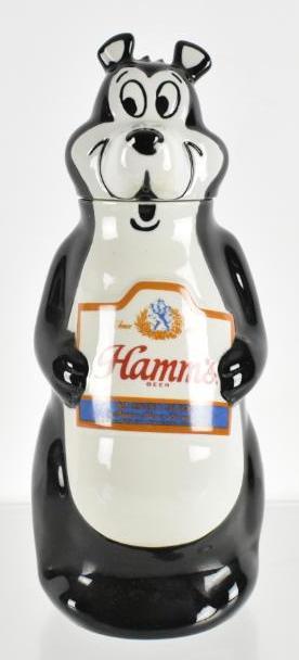 Vintage Hamms Beer 1972 Bear Decanter: Ceramarte, Made in Brazil, 11 x 4 1/2 inches