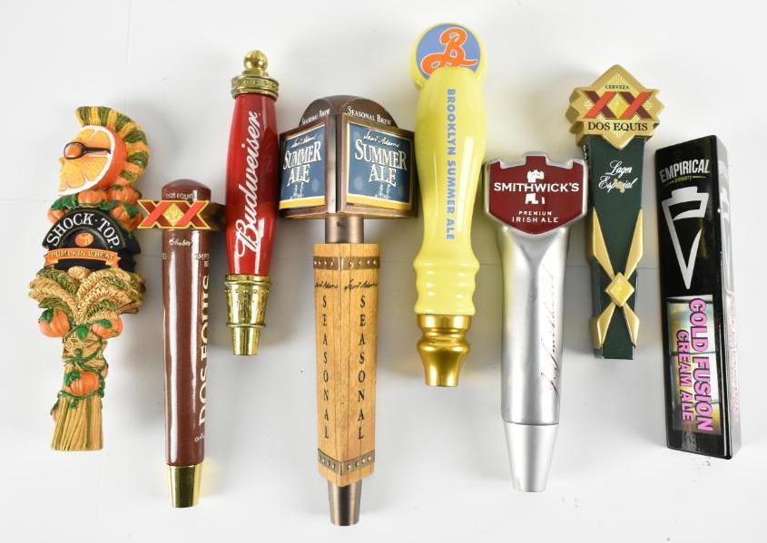 Group of 8 Advertising Beer Tappers (1 of 1)