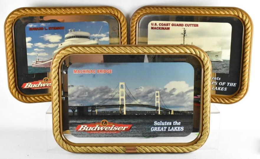 Group of 3 Budweiser Great Lakes Advertising Rope Beer (1 of 3)