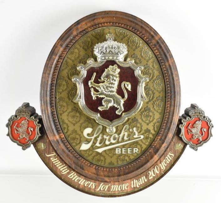 Vintage Strohs Light Up Advertising Beer Sign (1 of 3)