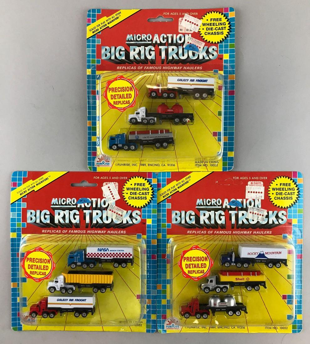 Group of 3 FunRise Micro Action Big Rig Trucks sets (1 of 4)