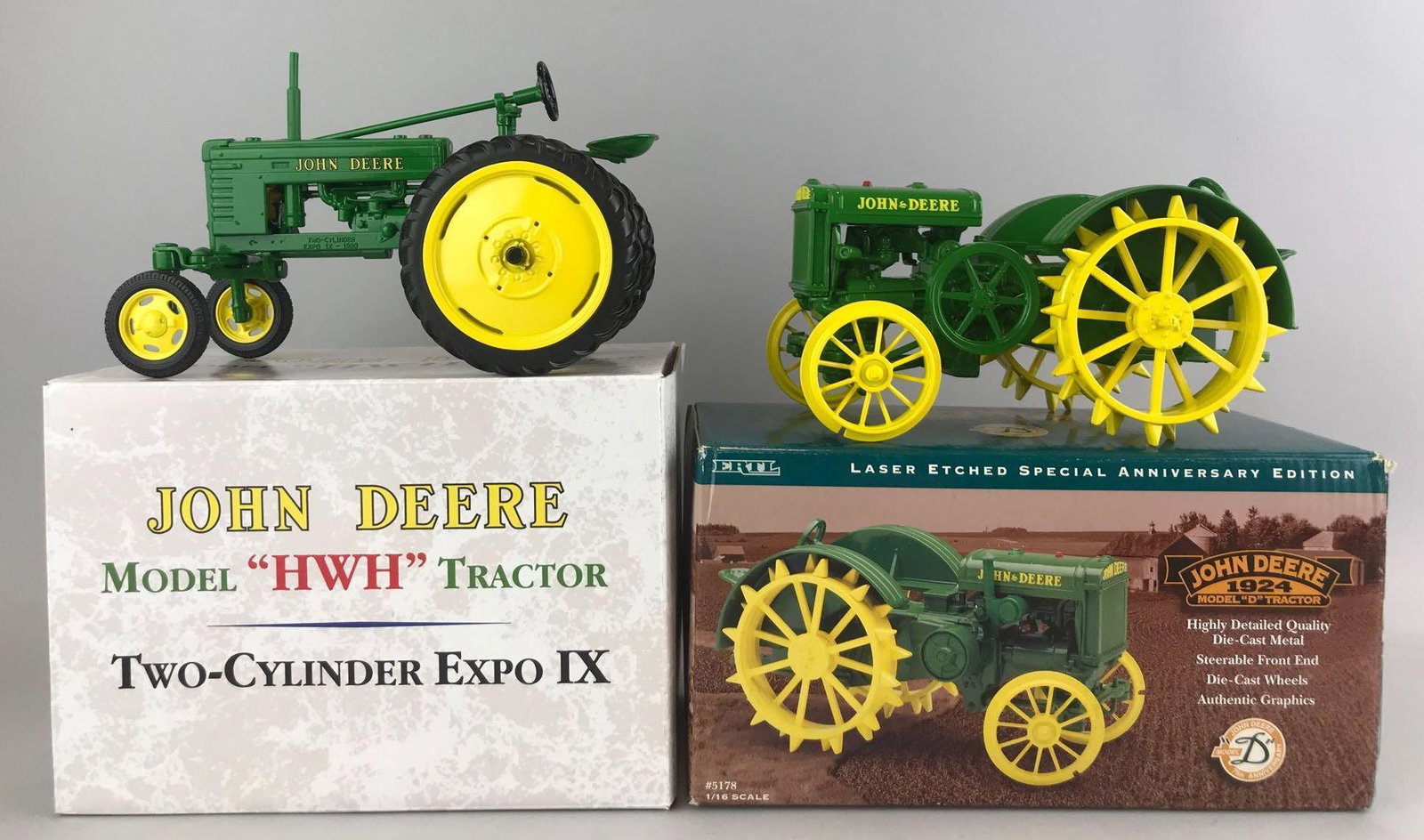 2 Ertl John Deere die-cast Tractors (1 of 4)