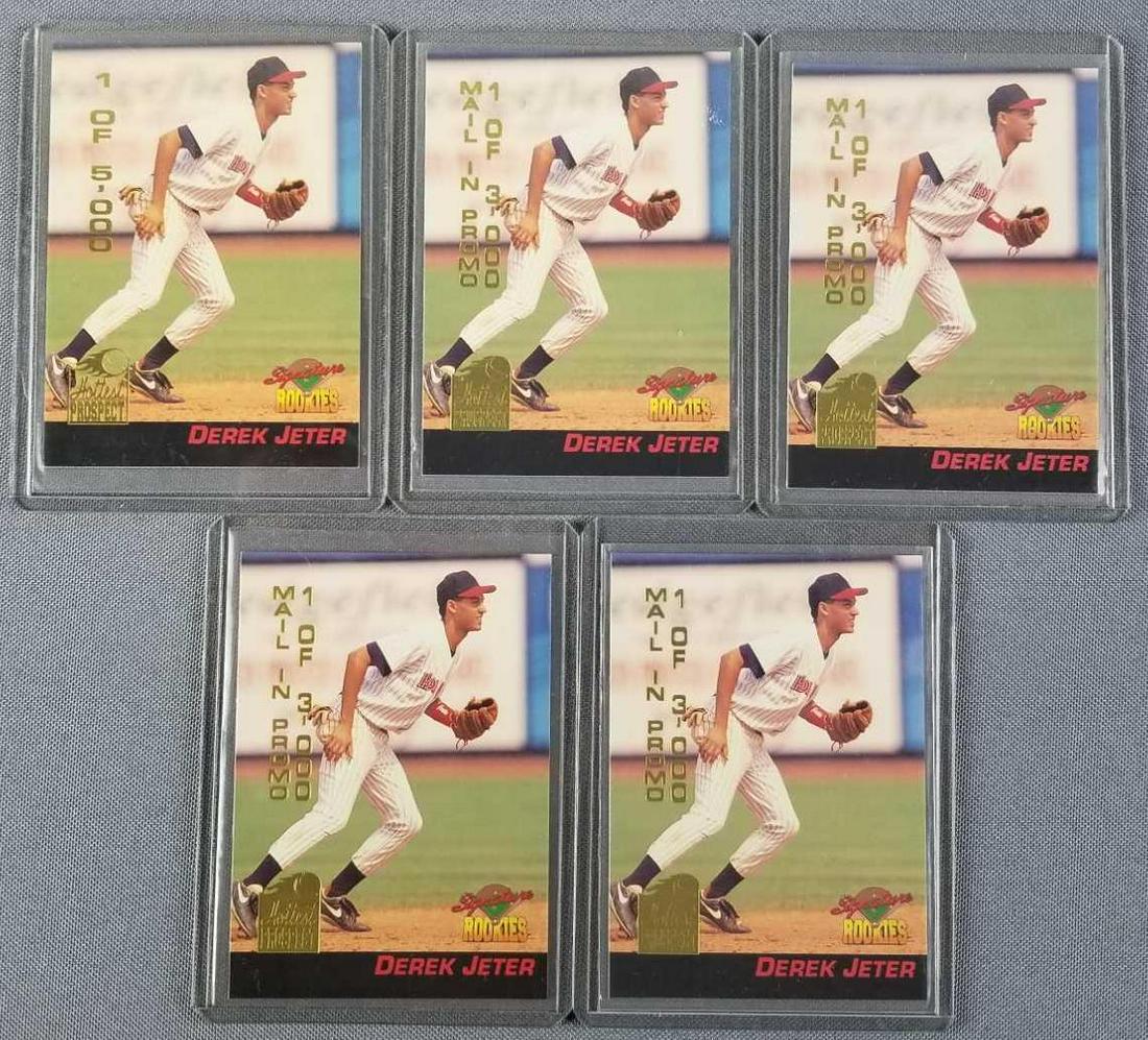 Group of 5 Derek Jeter Signature Rookies cards (1 of 2)