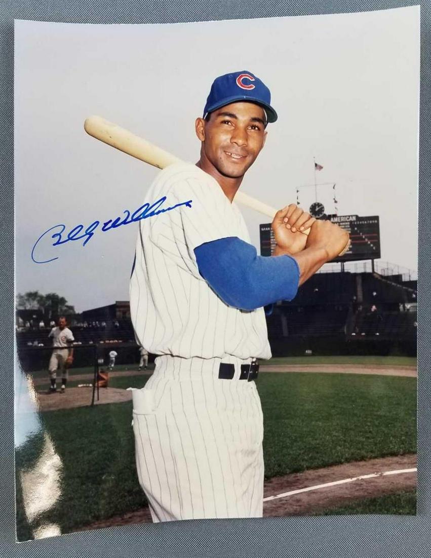 Autographed Billy Williams 8x10 photograph: No COA.ÊWhile it is our opinion that this is an authentic signature we do not guarantee the authenticity of it.