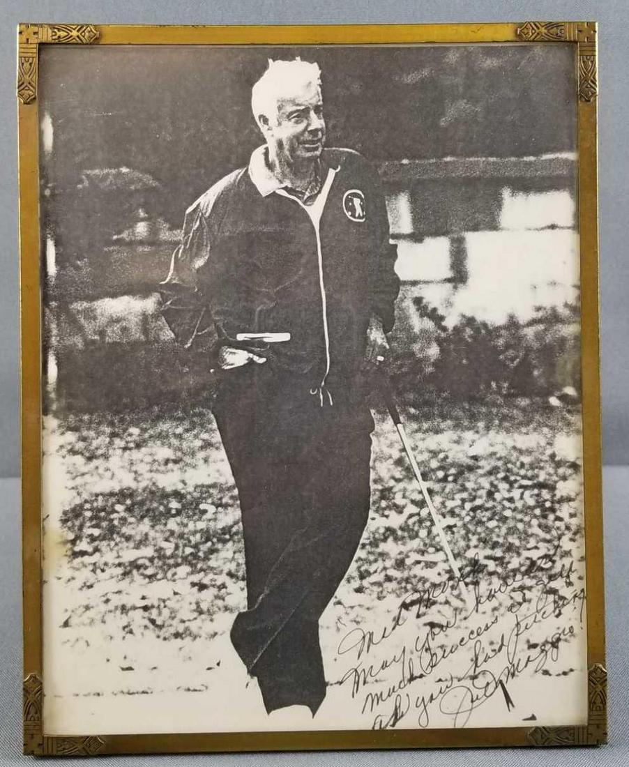 Russ Meyer gold photo signed by Joe DiMaggio (1 of 2)