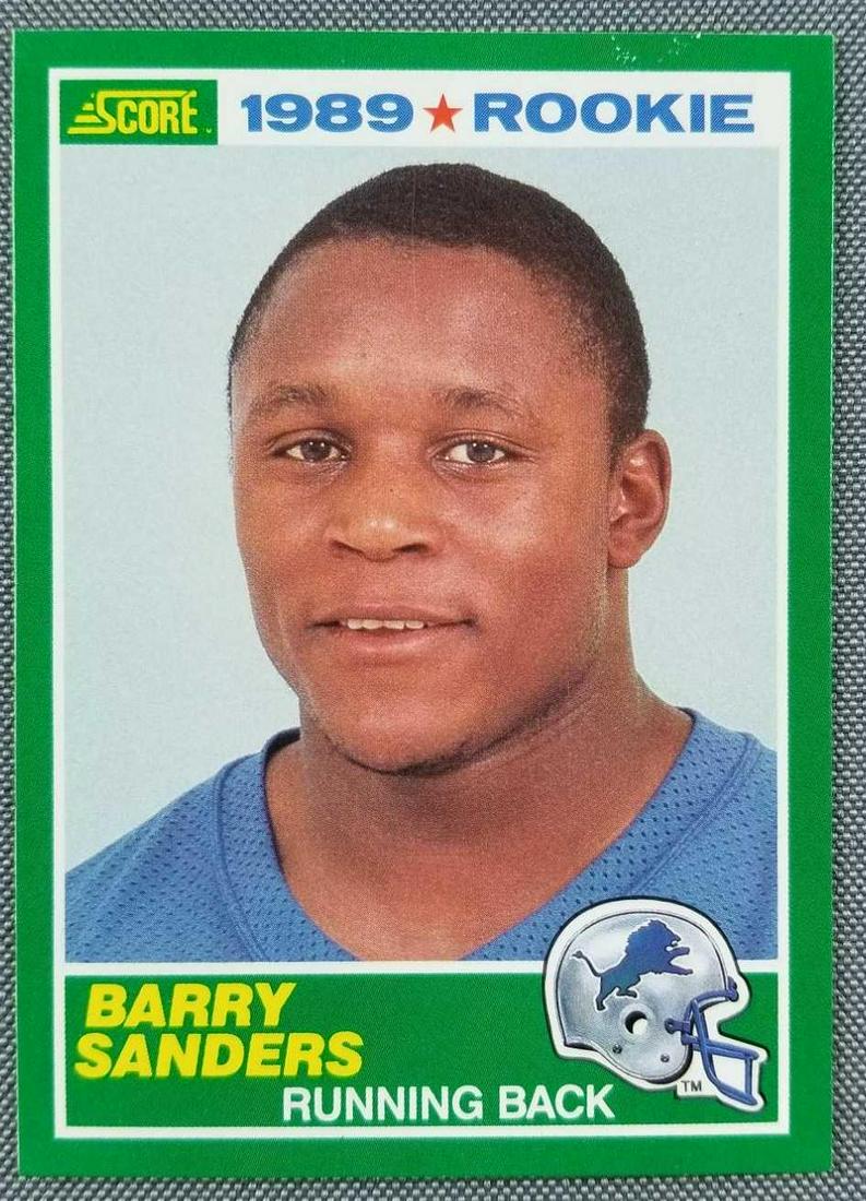 1989 Score Barry Sanders rookie football card (1 of 4)