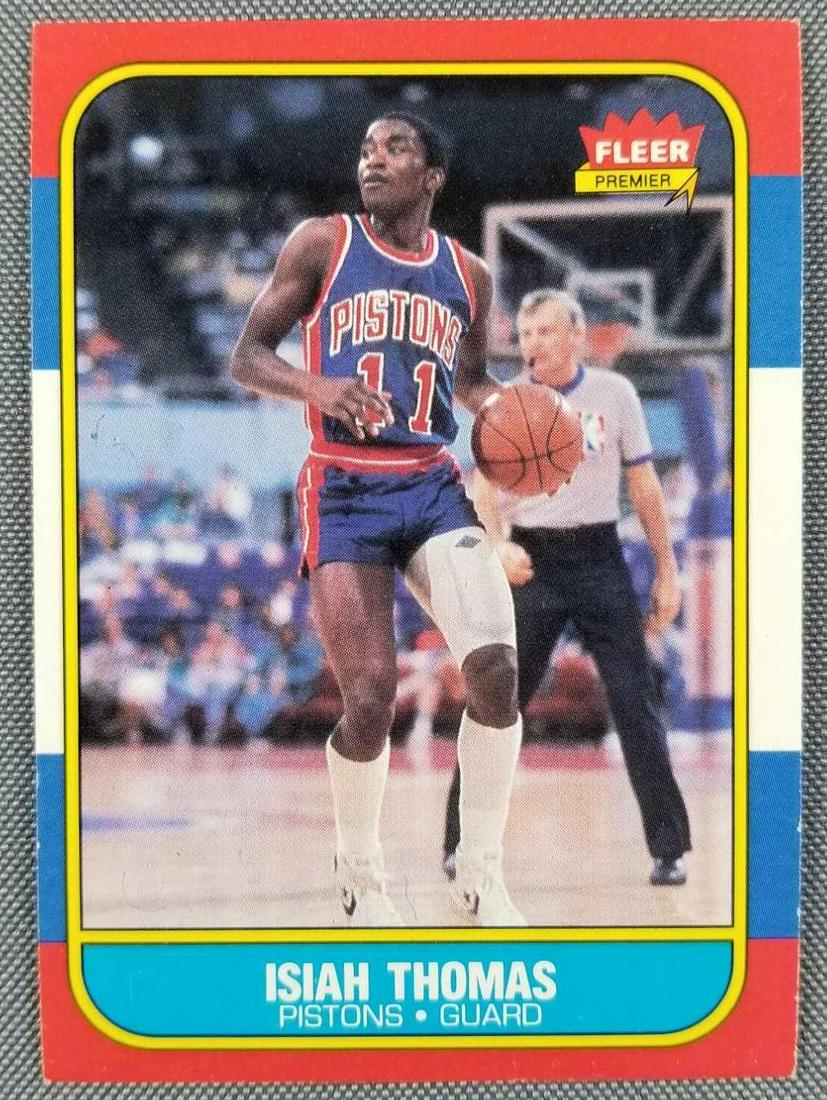1986 Fleer Isiah Thomas rookie basketball card (1 of 4)