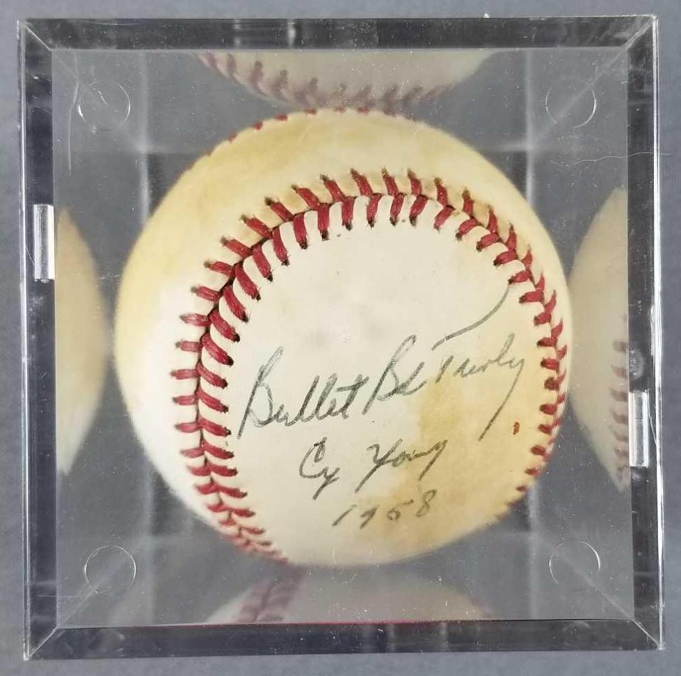 Signed Bullet Bob Turley baseball (1 of 3)