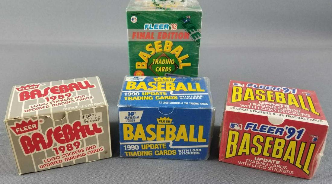 Group of 4 Fleer baseball card sets (1 of 3)