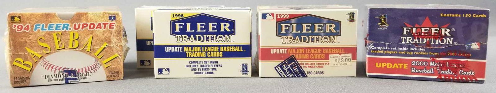 Group of 5 Fleer baseball card sets (1 of 3)