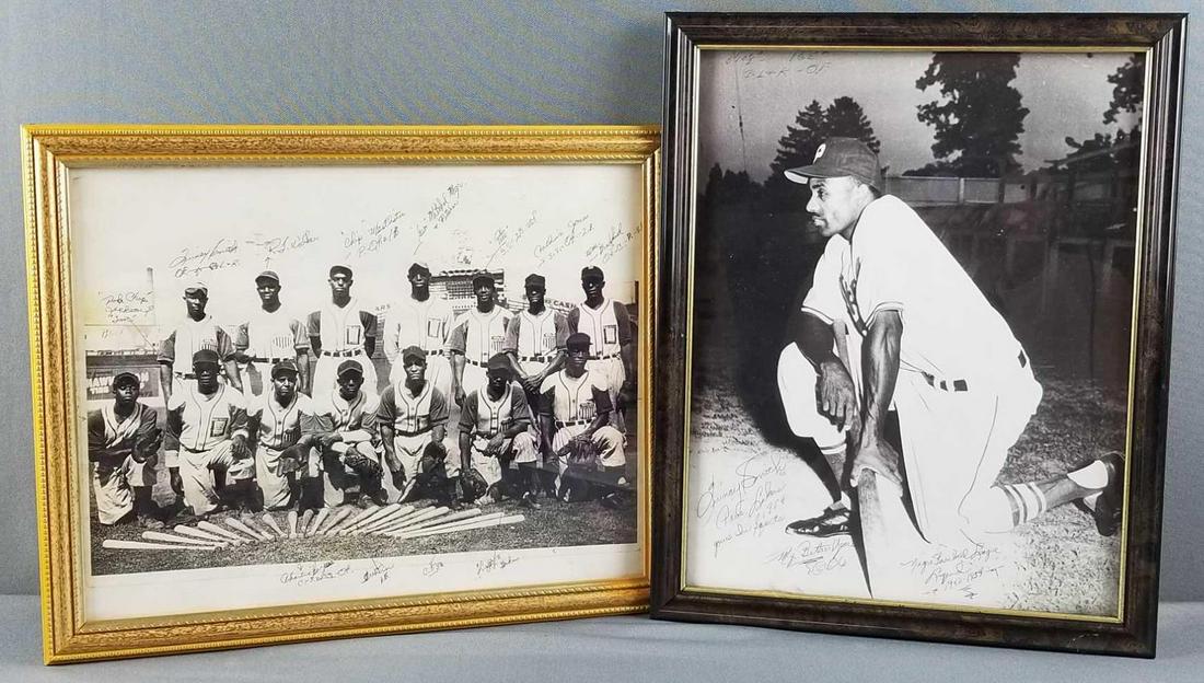 2 framed negro baseball league photos (1 of 4)
