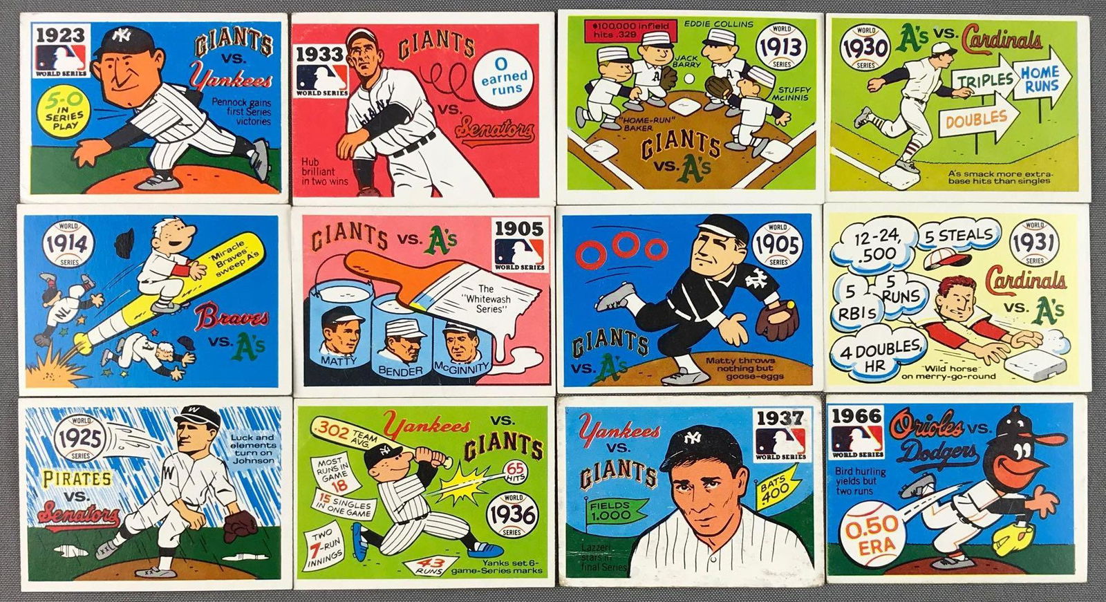 Group of 1968 MLB Fleer-Laughlin World Series Cards (1 of 4)