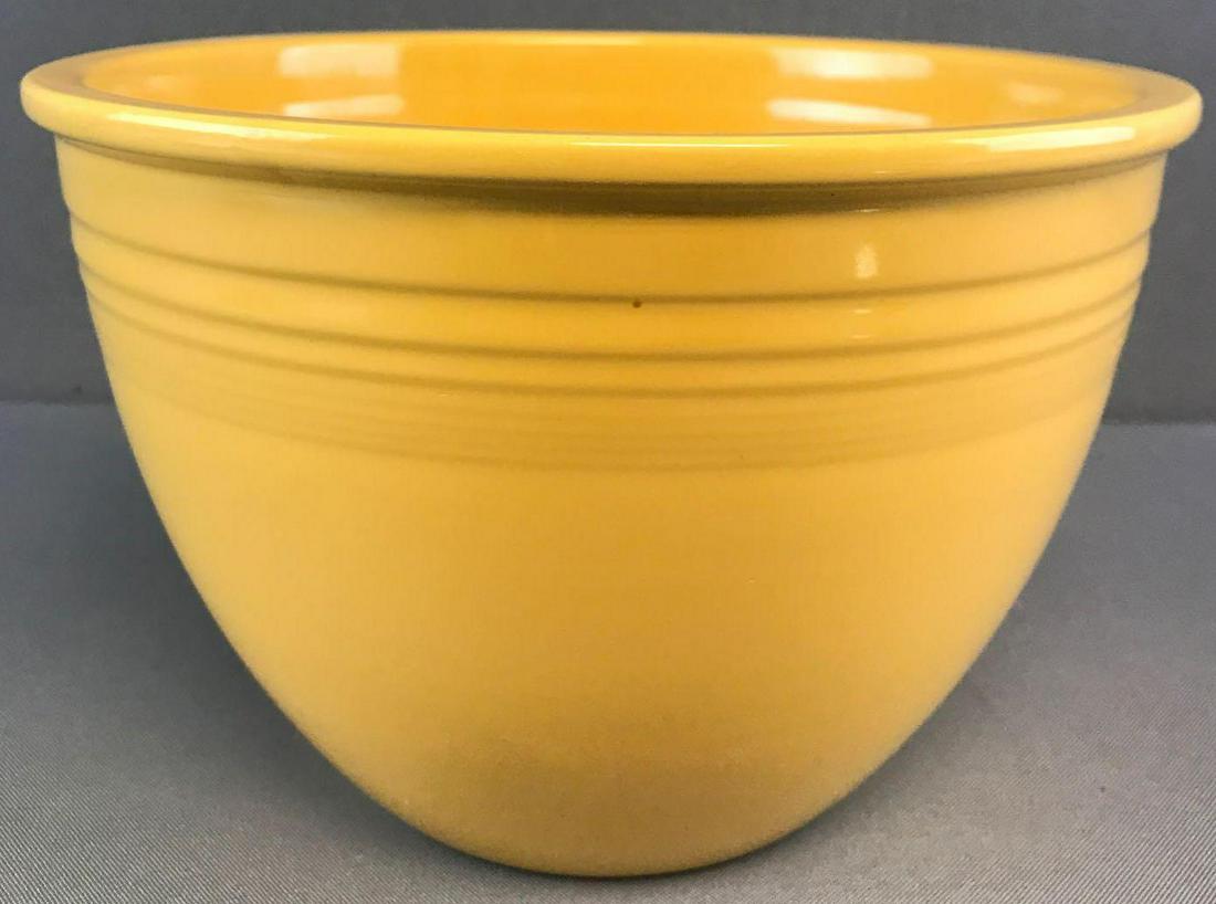 Vintage Fiesta Ware mixing bowl-Yellow: 8.75x5.25 inches. Wear consistent with age and use