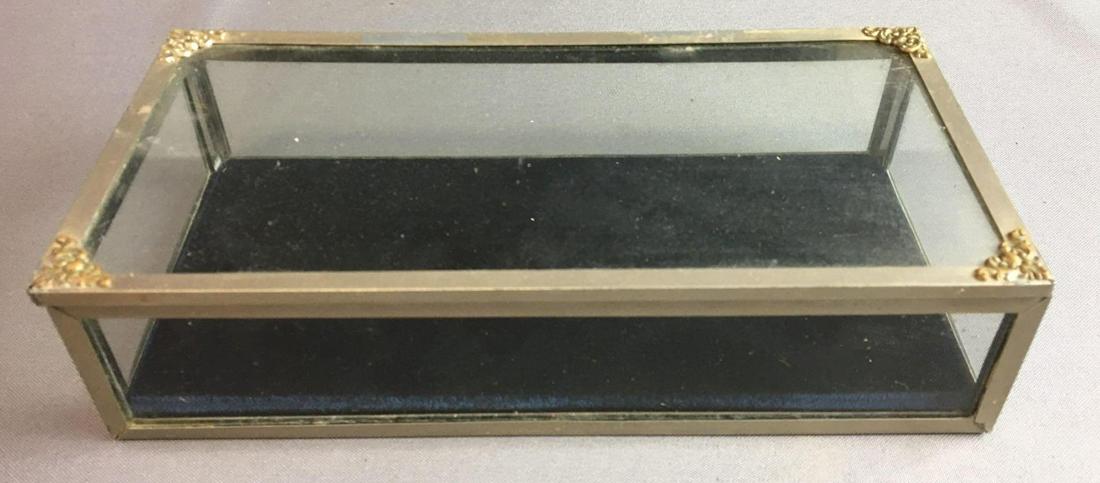 Antique Metal and Glass Tabletop Showcase (1 of 4)