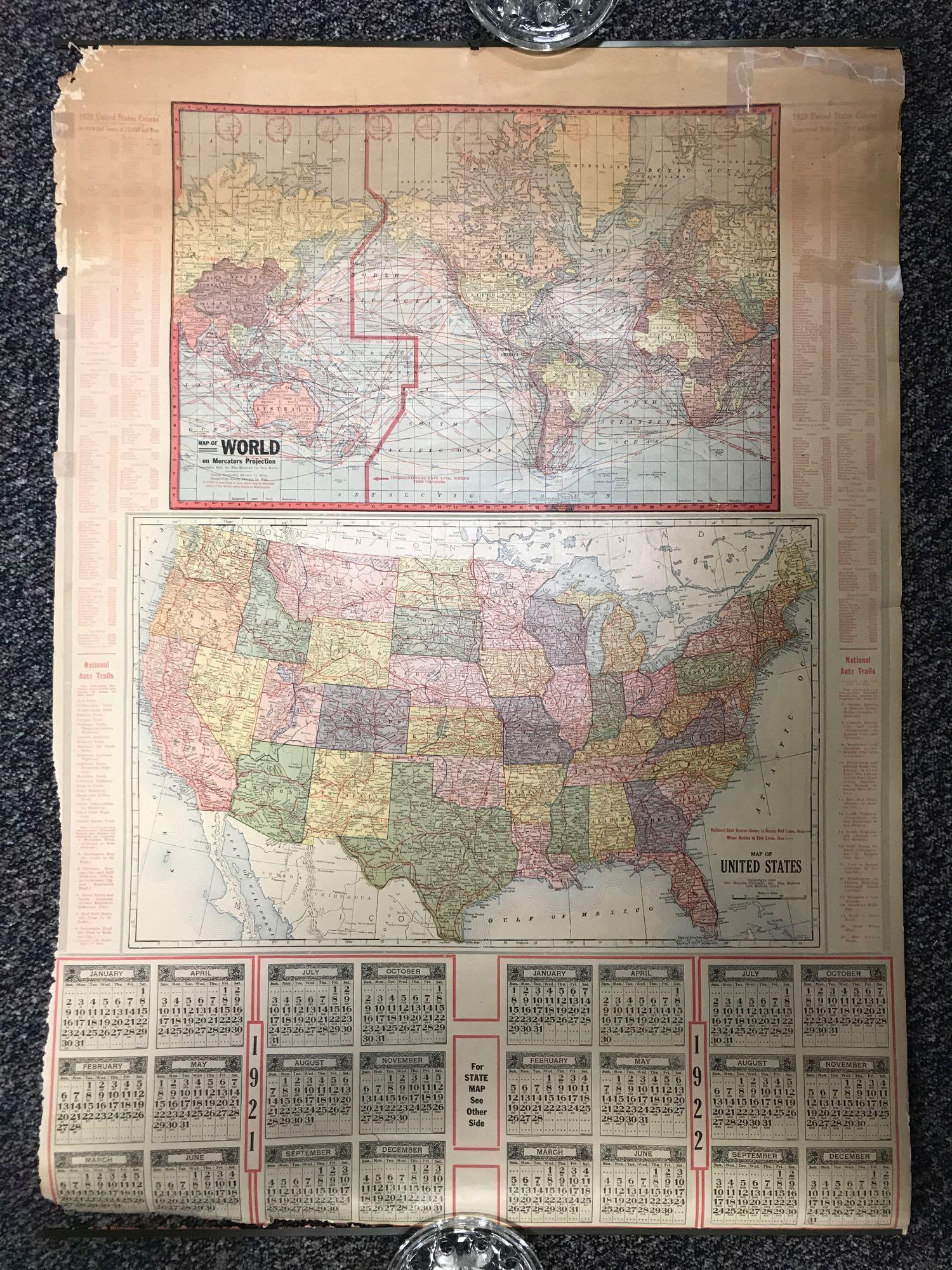 1922 Calendar and map (1 of 12)