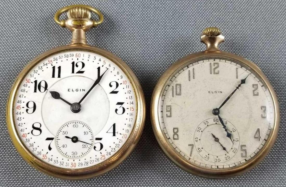 2 antique Elgin pocket watches (1 of 5)
