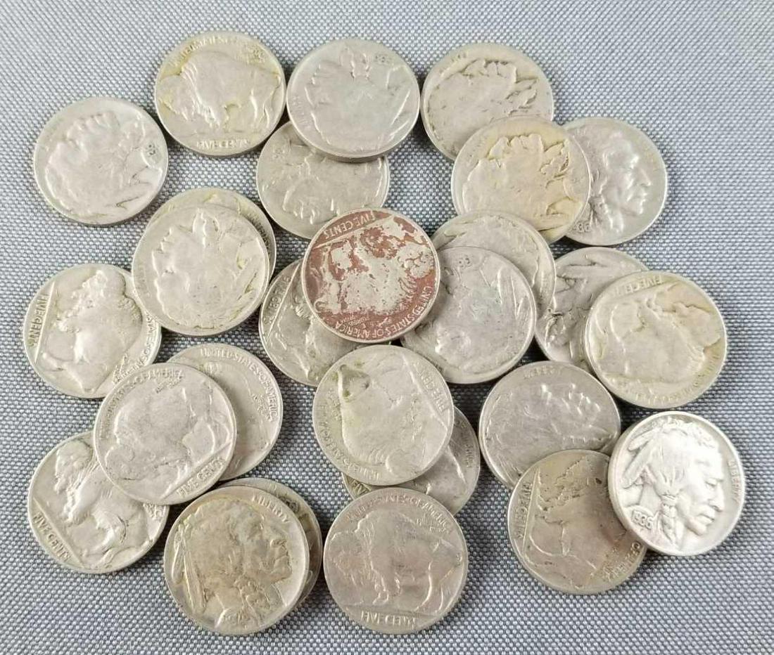Group of (27) Buffalo Nickels (1 of 3)