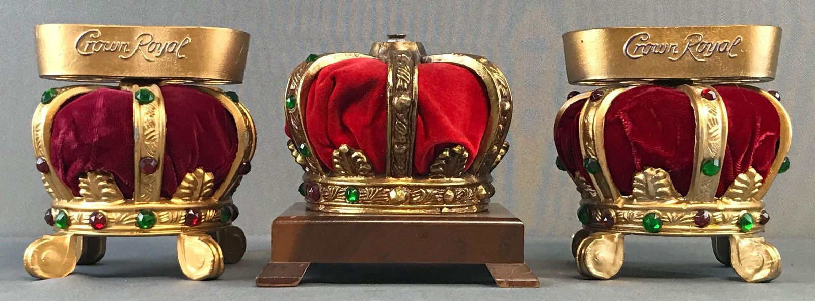 Group of 3 Crown Royal jeweled crowns advertising (1 of 6)