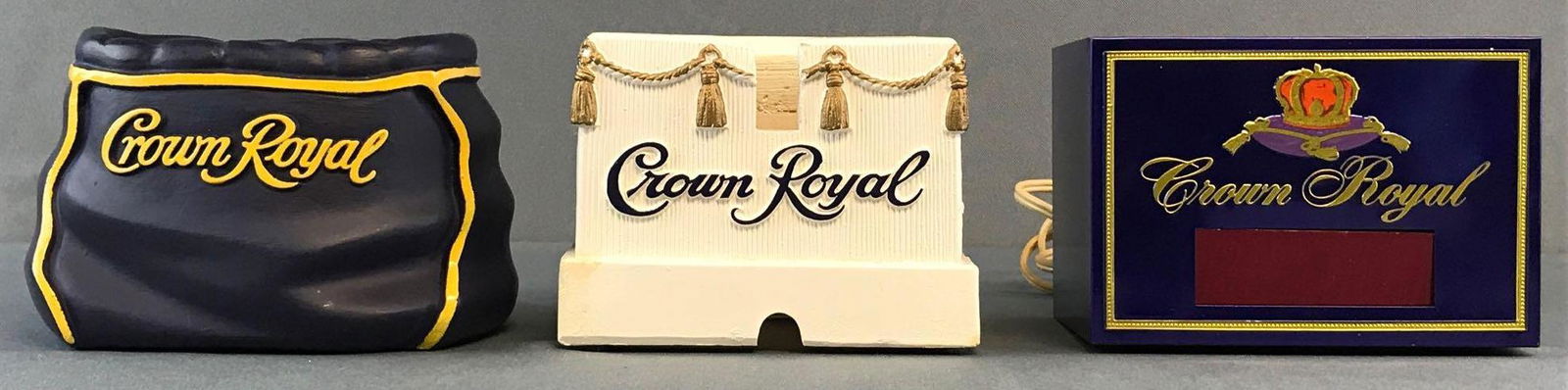Group of 3 Crown Royal advertising bottle displays (1 of 8)