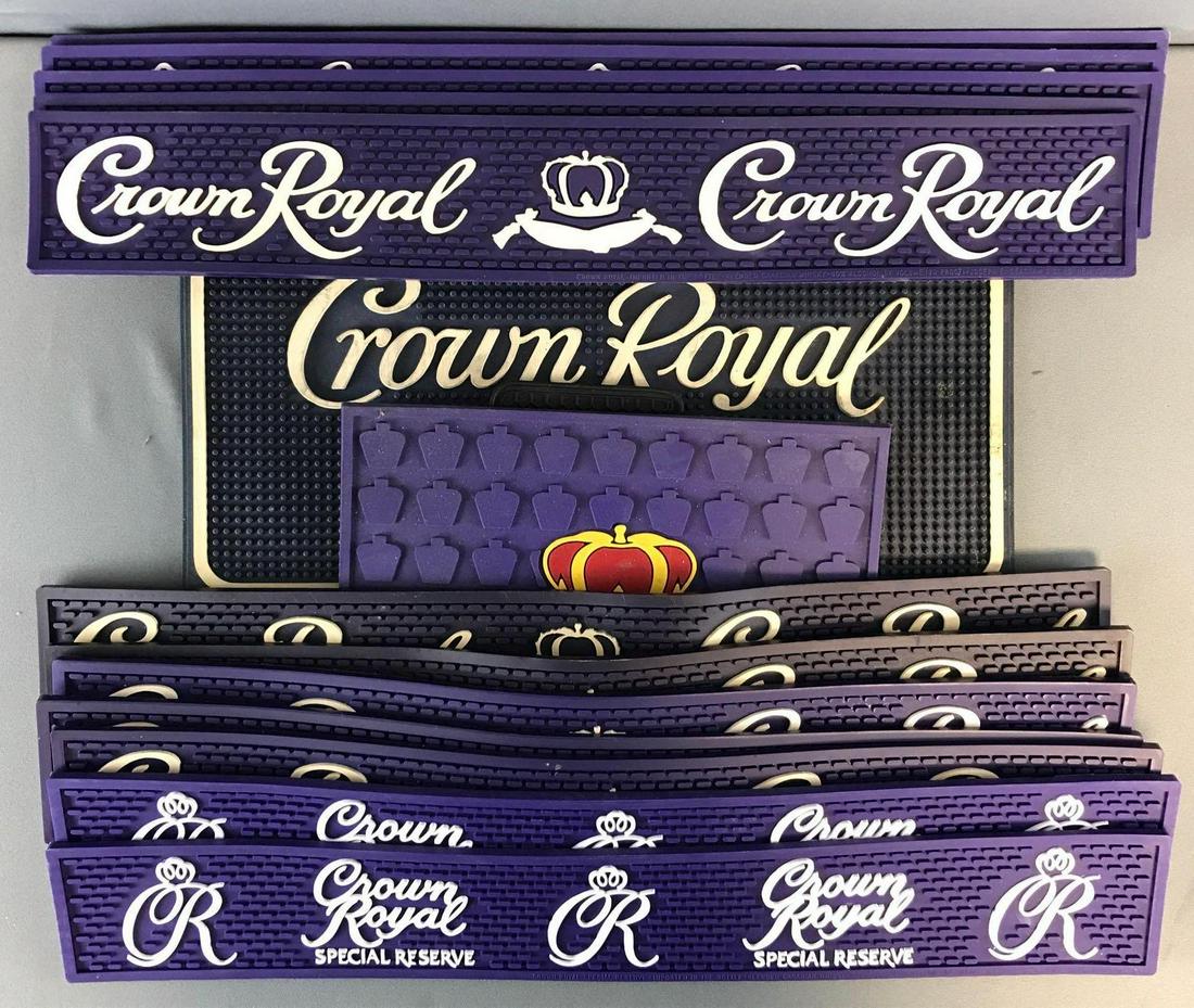 Group of 14 Crown Royal advertising bar mats (1 of 3)