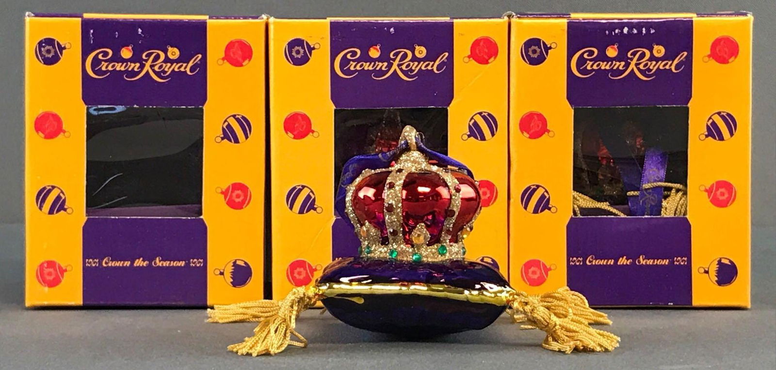 Group of 3 Crown Royal advertising Christmas ornaments (1 of 4)