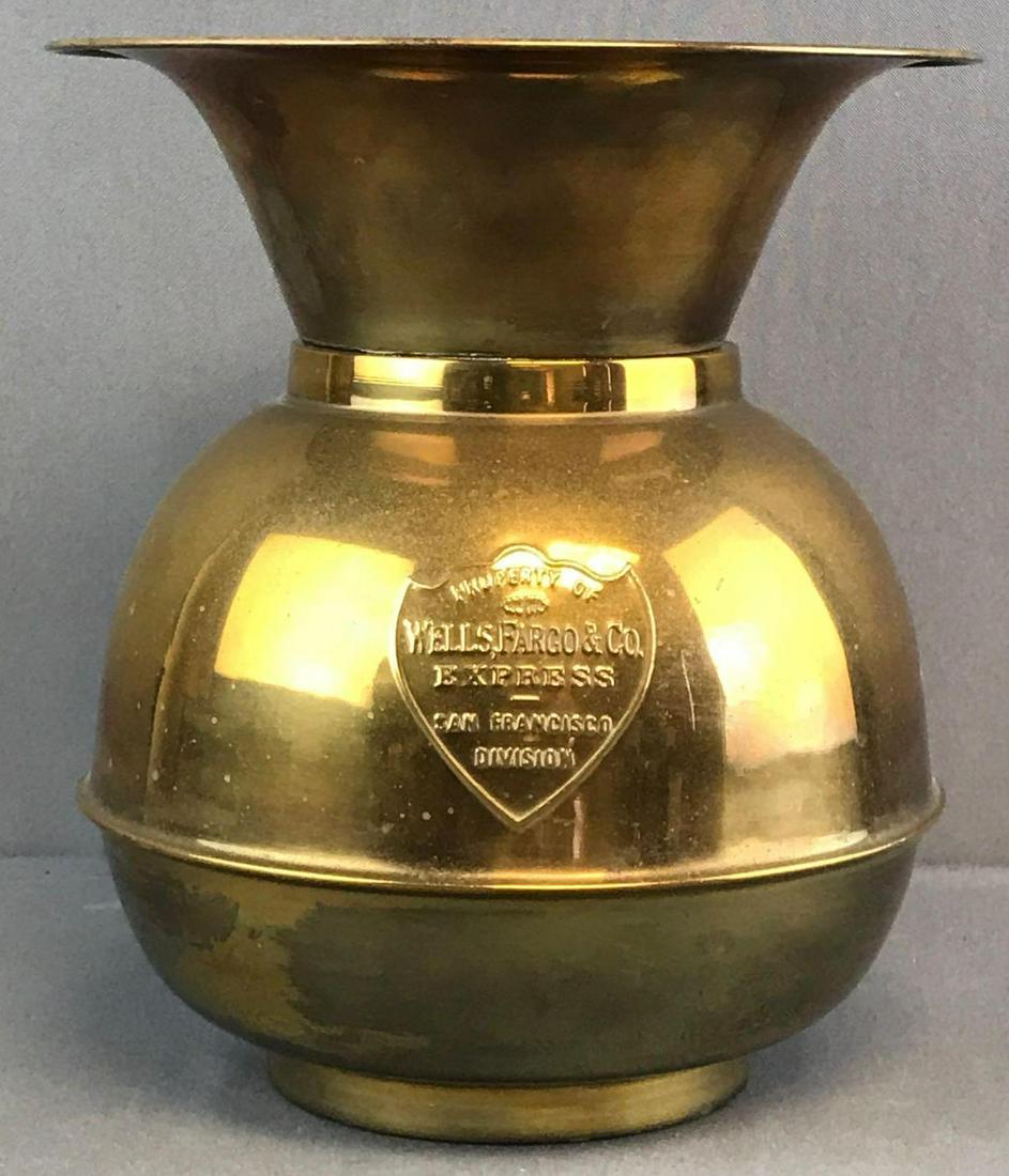 Vintage Brass Wells Fargo Spittoon (1 of 5)