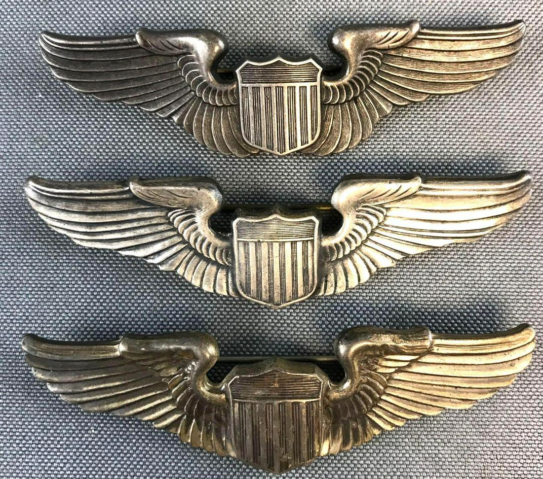 Group of 3 WW2 Era USAAF Pilot Wings (1 of 5)