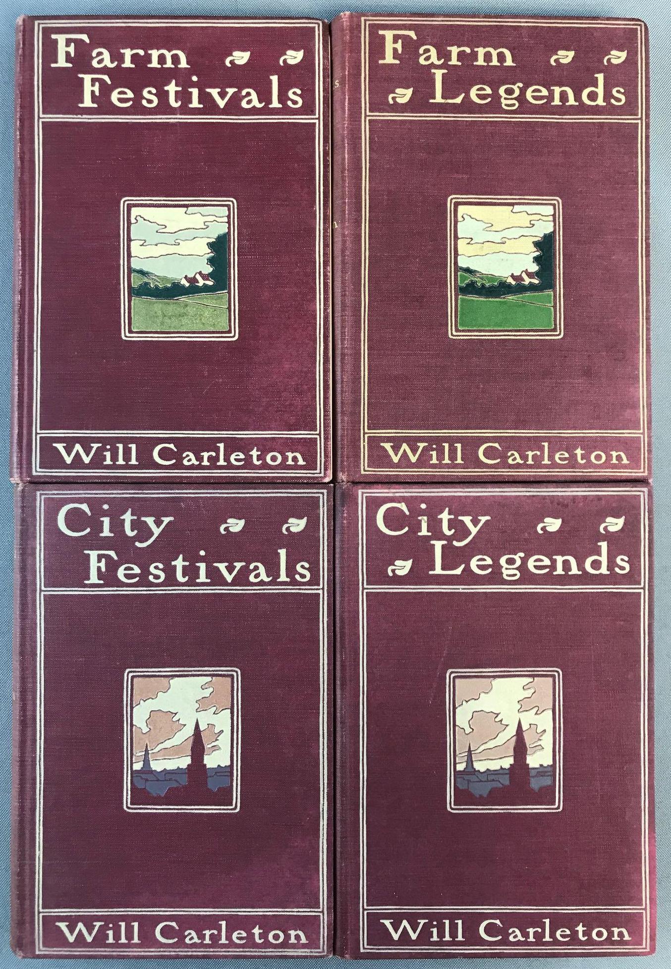 Group of 4 antique Will Carleton Farm & City Series (1 of 11)