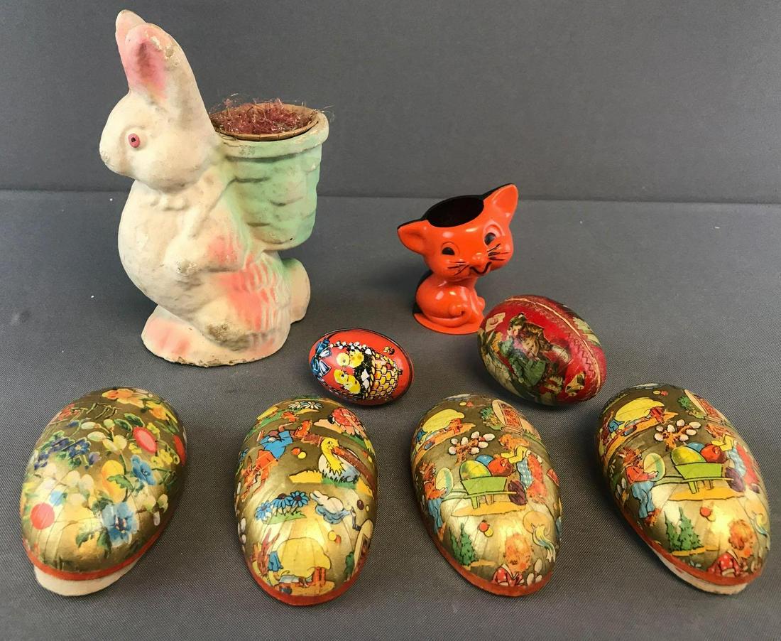 Group of 8 vintage Easter decorations (1 of 8)