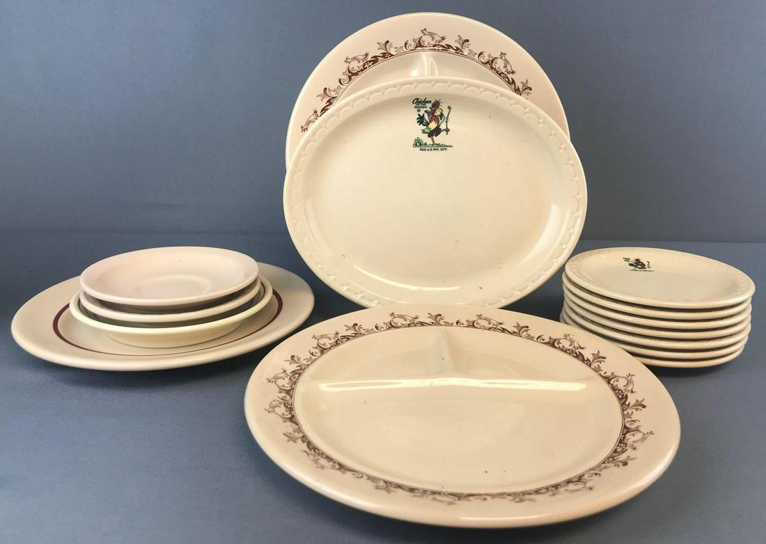 14 piece group of assorted Restaurant Ware plates and (1 of 4)